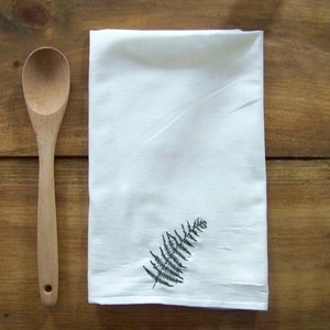 Embroidered Fern Tea Towel image 4
