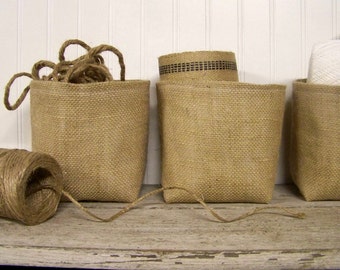 Simple Burlap Basket