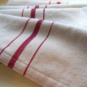 Red Stripe Table Runner Grain sack image 1