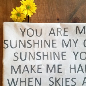 You are my Sunshine Pillow image 1