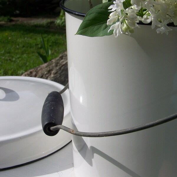 fabulous vintage enamelware pot