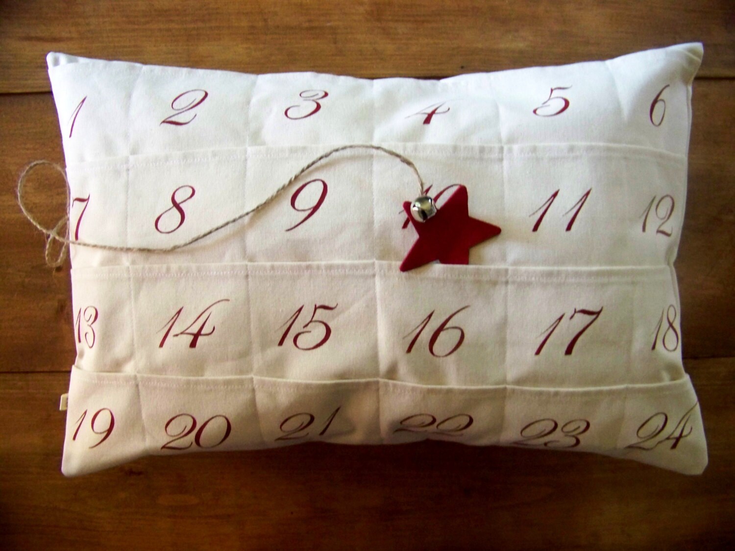 Advent Calendar Christmas Pillow - Etsy