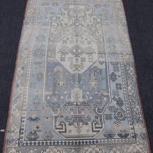 4.5 X 7.3 Antique Turkish Rug,5x7 Antique Oushak Carpet,5x7 Handmade Rugs ,5x7 Area Rugs For Livingroom ,5x7 Neutral Oushak Rug, 5x7 Rugs