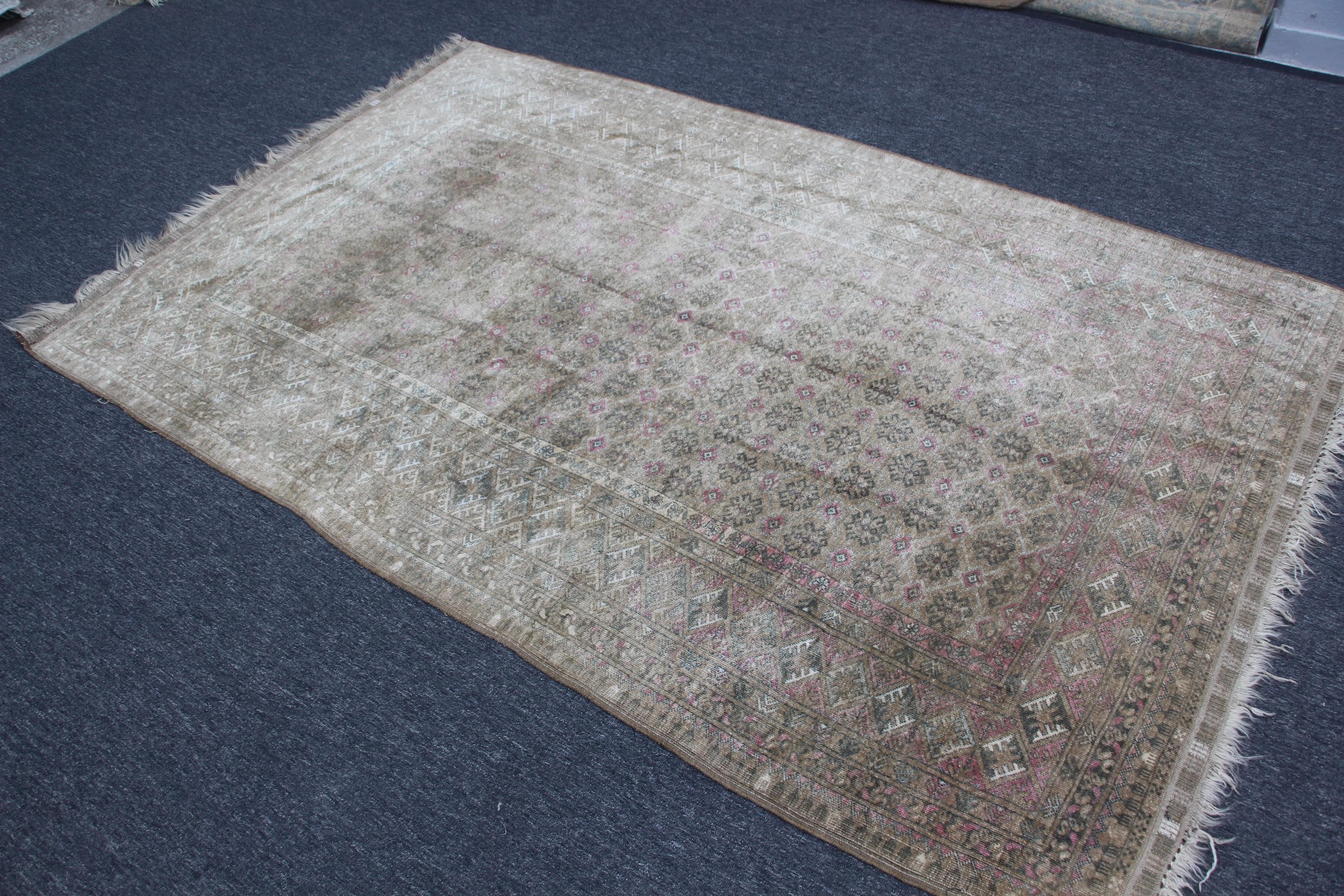 5.1 X 8.0 Antique Turkish Rug,5x8 Area Rugs For Livingroom, 5x8 Handmade Rug, Oushak rug, Diningroom Rug, Vintage Rug, Wool Rugs, Home Decor