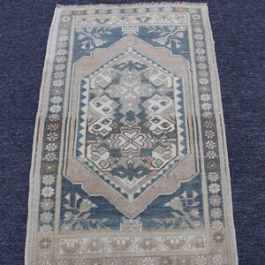 Vintage Türkischer Oushak Teppich: 6x1,5m Handgeknüpfte Wollteppich