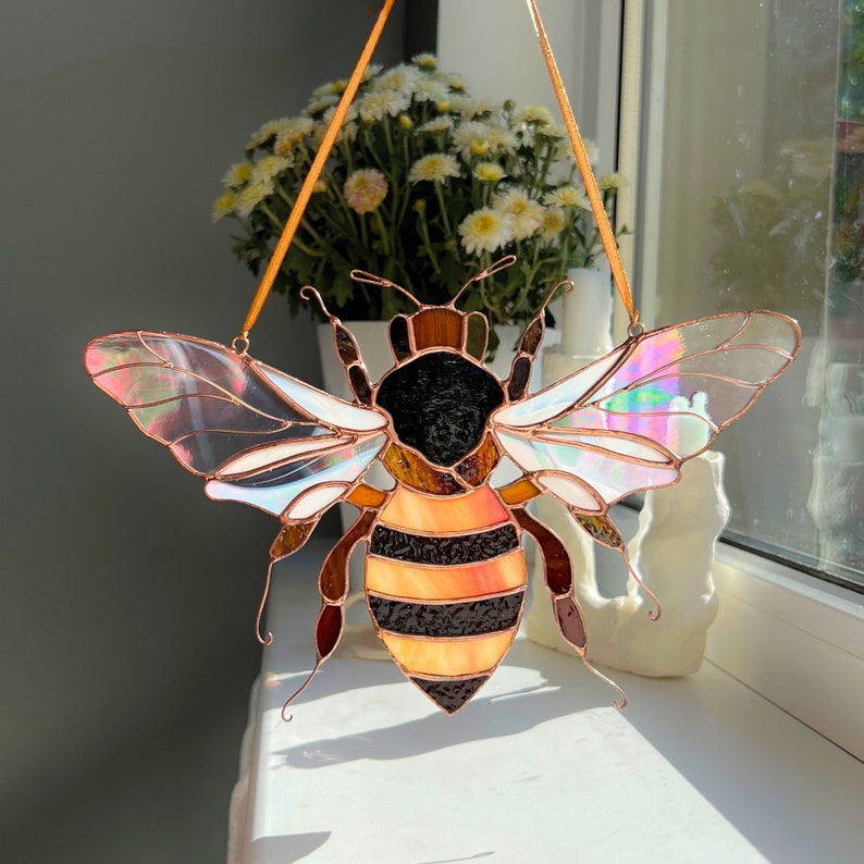 Handmade bee ornament
