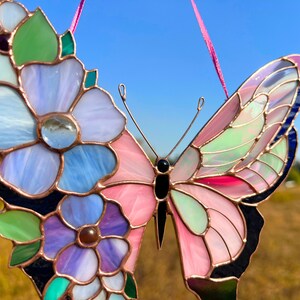 Colorful butterfly window hanging