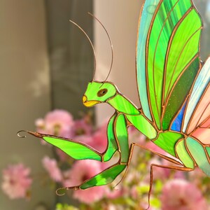 The mantis' elegant form reminds us of the power of quiet observation and inner peace.