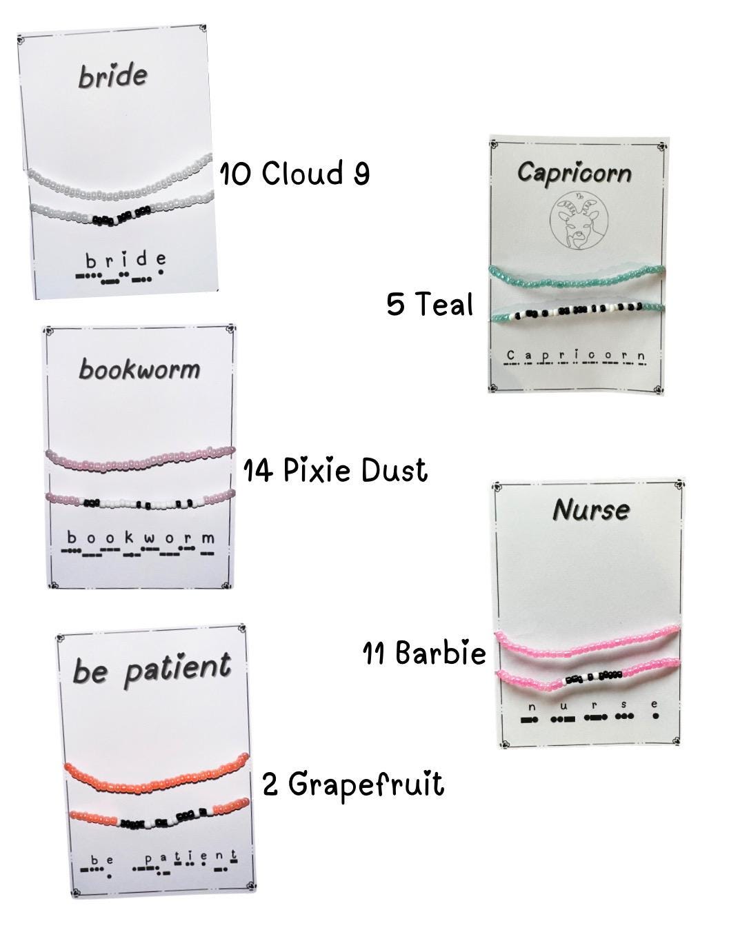Morse Code Beaded Bracelets - Etsy