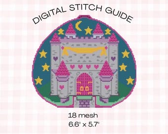 Poly Pocket Castle Needlepoint Pattern Digital PDF