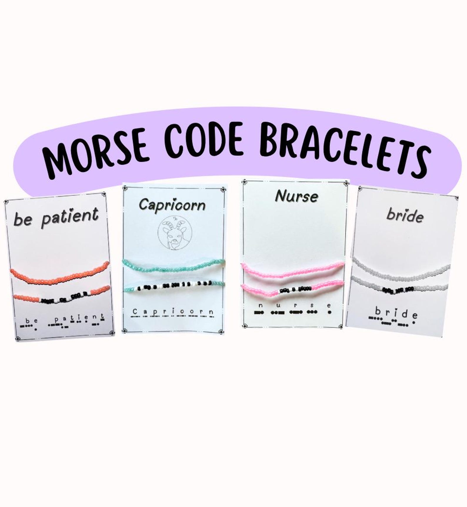 Morse Code Beaded Bracelets - Etsy