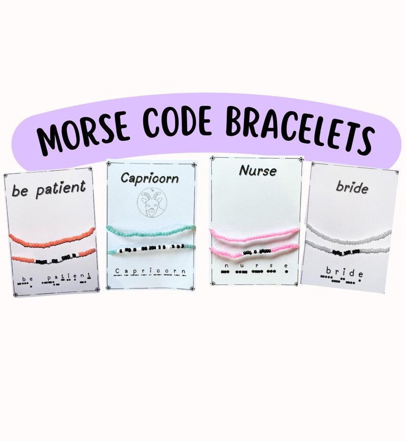 Morse Code Beaded Bracelets - Etsy