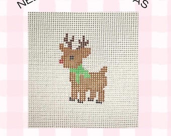 Rudolph Reindeer Needlepoint Canvas