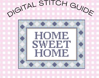Home Sweet Home |  cottage core | Needlepoint Pattern Digital PDF canvas