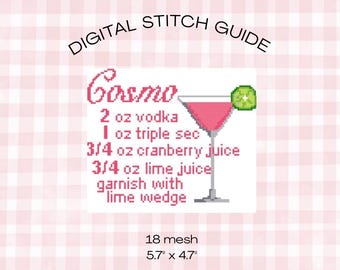 Cosmopolitan Needlepoint Pattern Digital PDF