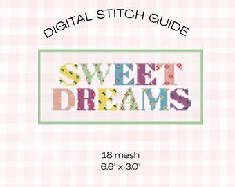 Sweet Dreams Needlepoint Pattern Digital PDF