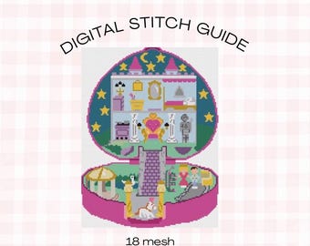 Starlight Castle Needlepoint Pattern Digital PDF