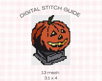 Halloweentown Pumpkin Needlepoint Pattern Digital PDF
