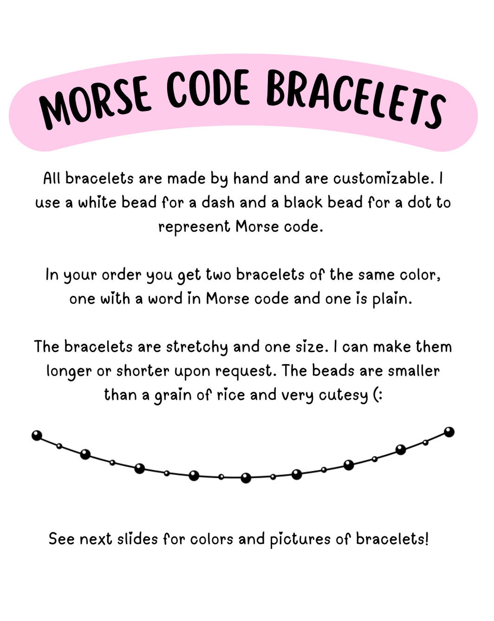 Morse Code Beaded Bracelets - Etsy