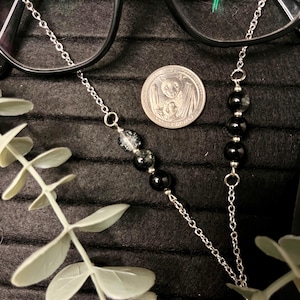 Moon Phase Inspired Beaded Eyeglass Chain, Glasses Chain