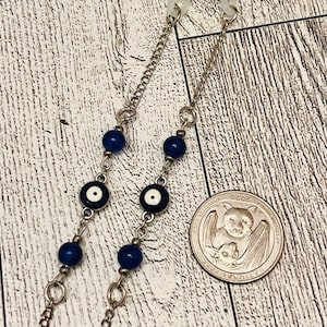 Evil Eye Eyeglass Chain, Glasses Chain