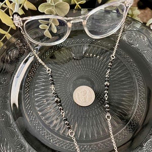 Hematite Eyeglass Chain, Glasses Chain
