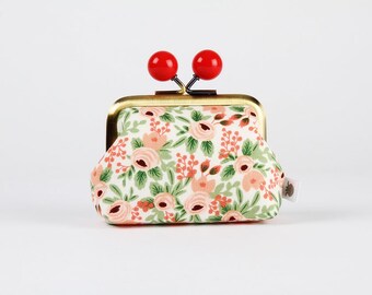 Sansevieria Pink Color smile Mia Charro Junglemania Kisslock pouch Little wallet Metal frame coin purse with color bobbles
