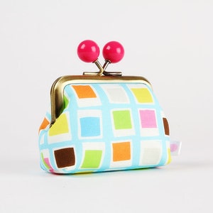 Metal frame coin purse with color bobbles - Film - Color mum / Lysa Flower / Change pouch / Clasp purse kisslock / Sunshine Inn