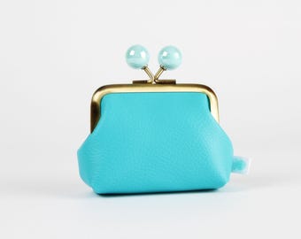 メゾンタクヤ　Box Coin Case Tortora×Turquoise メゾンタクヤ Box Coin Case Tortora×Turquoise メゾンタクヤ