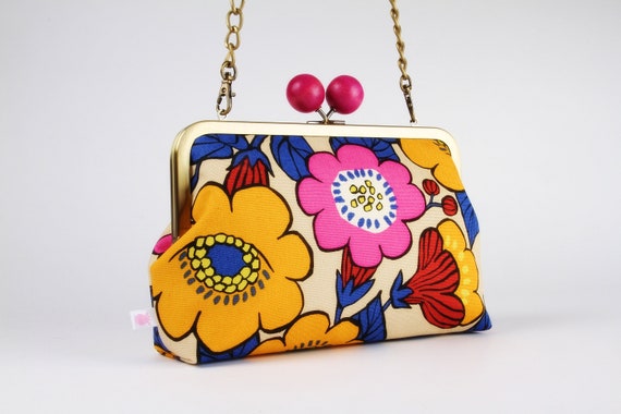 Pink and yellow purse hotsell
