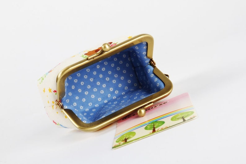 Sleeping beauty Big mum Kawaii japanese fabric Fairy tales Princess Metal frame change purse