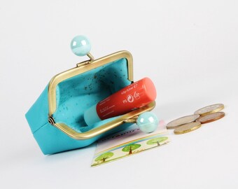 メゾンタクヤ　Box Coin Case Tortora×Turquoise メゾンタクヤ Box Coin Case Tortora×Turquoise メゾンタクヤ