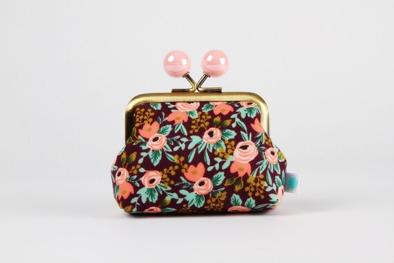 Ancienne Bourse Pochette Porte-Main En Toile Jaune - Trousse De Toilette - Occasion