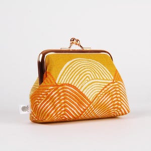 Clasp frame purse - Headlands canvas in cactus - Big dad rosegold / Jen Hewett / Minimalist kisslock fabric wallet