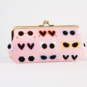 Eyeglass frame purse -  Sunglasses - Long purse / Eyeglass fabric case / Cell phone holder / Dashwood fabric / Summer weekend away