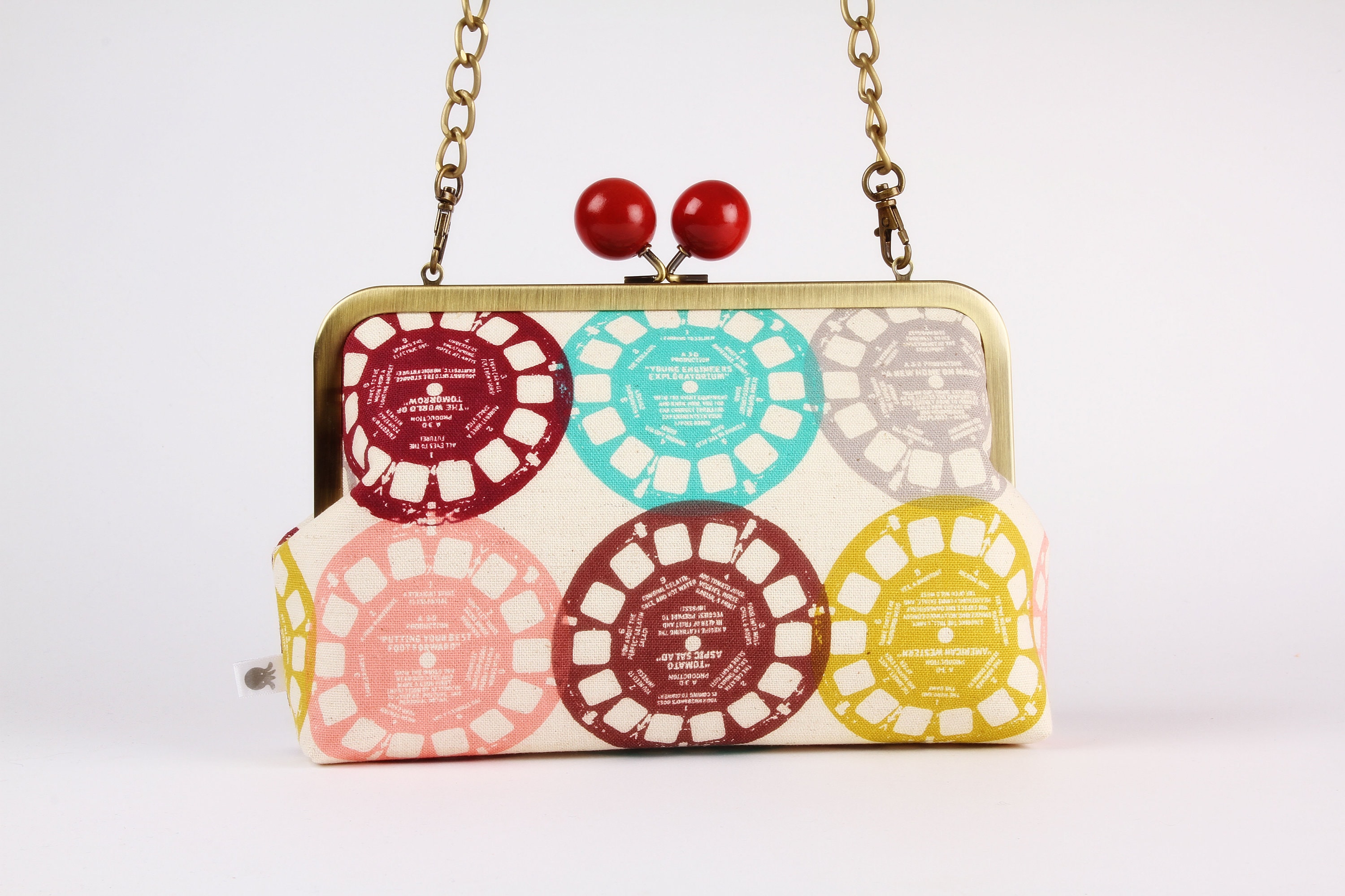 ショルダーバッグ・ポシェット [MCLANEE] 566Blett 2-WAY Shoulder and Cross Bag (BEIGE) Metal Frame Bag With Shoulder Strap - Viewfinder in Pastel