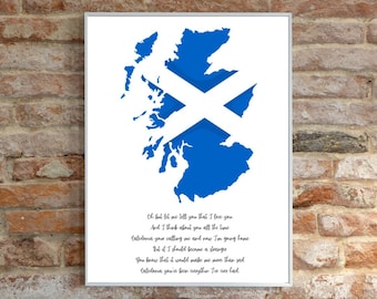 Mapa de Escocia - Letra de Caledonia