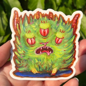 FOO DOG Cannabis Bud 420 Grüner Monsterdrache 3x3 Vinyl Sticker