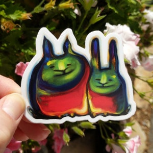 BEST BUDDIES Color Bunnies 3x3 Adesivo in vinile