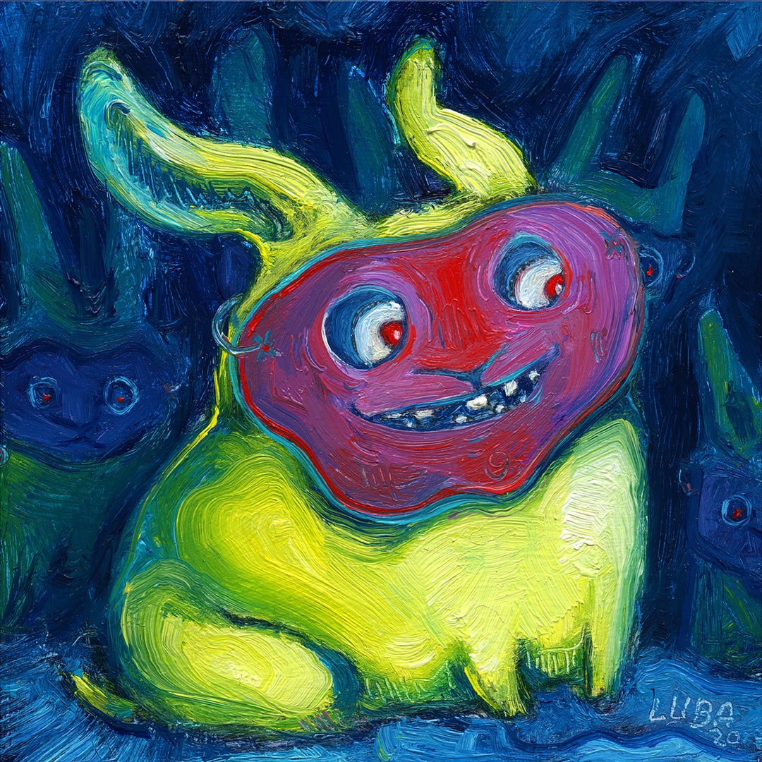 MAFIOSO BUNNIES 5x5 Creepy Weird Rabbits Art Print, Nightmare Bunnies ...