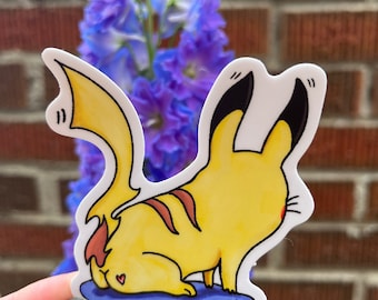 CHEEKACHU Pikachu Pokemon 3x3 Vinyl Sticker
