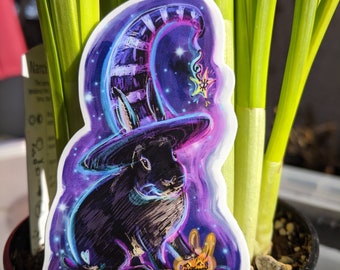 GALACTIC Witchy Bunny 2x3 Vinyl Sticker