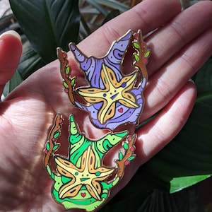 Korok Enamel Pin – Legend of Zelda Breath of the Wild Forest Spirit – Green or Purple – 2&quot; Gamer Gift – Cute Fantasy Pin Badge