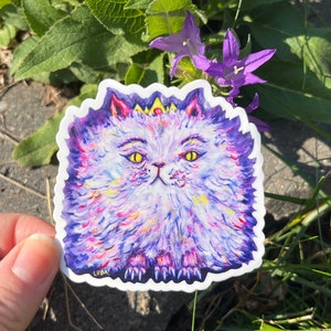 Adesivo de vinil MISS PRINCESS Kitty Purple Alien Cat3x3