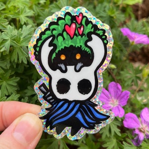 Adesivo Hollow Knight – Amigo Mossbug fofo - Adesivo de vinil 2x3 para fãs, laptops, diários, garrafas de água - Adesivo de arte inspirado em jogos
