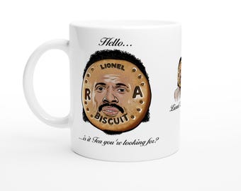 Lionel RichTea Mug - Funny Lionel Richie Biscuit Meme Cup - Unique Ceramic Gift