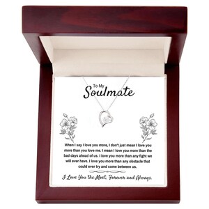 To My Soulmate Necklace Gift, Anniversary Gift For Her, Wife Girlfriend Soulmate Gift, Valentine Jewelry Gifts, Gift for Wife, Girlfriend