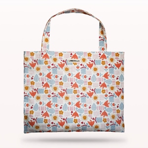 Große Stoff-Tragetasche für Damen mit Blumen- und Boho-Muster | Faltbare und wiederverwendbare Einkaufstasche | Handgefertigte XXL-Strandtasche