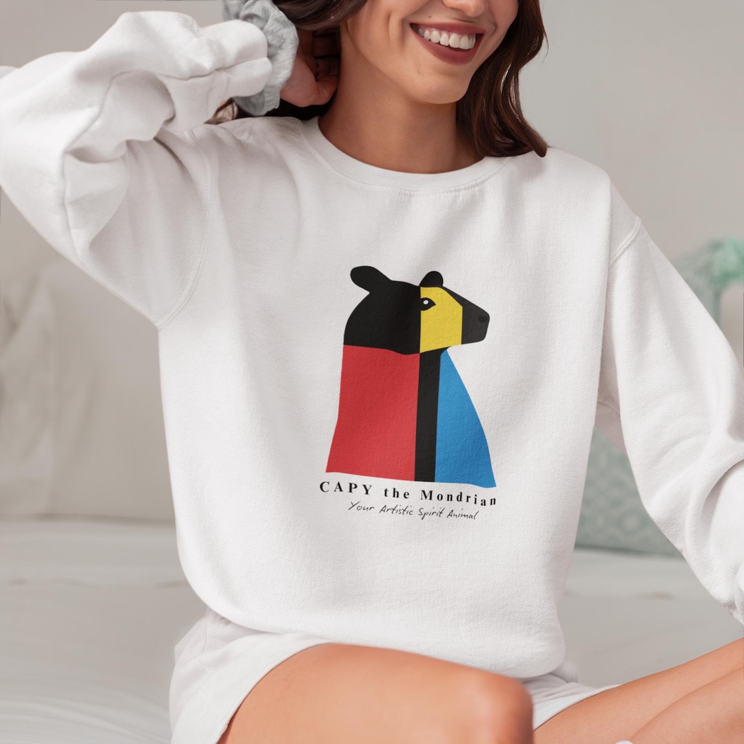 Modrian Jumper CAPY the Mondrian - Piet Mondrian Inspired Capybara Sweatshirt, Unisex ...