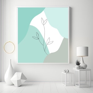 Blue Abstract Wall Art Print: Modern Home Decor (Digital Download JPGs 300dpi)